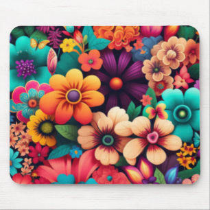 Kleurrijke bloemen muismat
