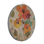 Kleurrijke bloemen op een gebroken witte achtergro dartbord (Voorkant Links)