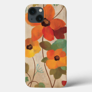 Kleurrijke Bloemen op een Licht Witte Achtergrond iPhone 13 Hoesje