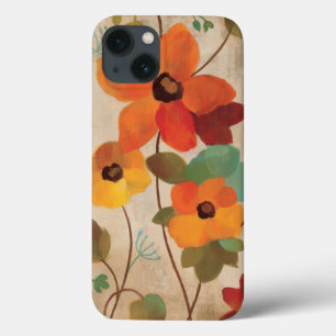Kleurrijke Bloemen op een Licht Witte Achtergrond iPhone 13 Hoesje