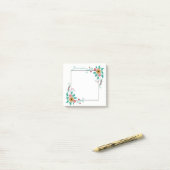 Kleurrijke bloemen op Lijst Post-it® Notes (Op bureau)