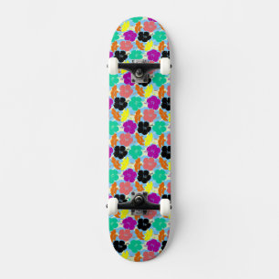 Kleurrijke bloemen patronen ontwerpen Hoesje-Mate Skateboard