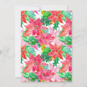 Kleurrijke Bloemen Poinsettia Kerst Kaart (Achterkant)