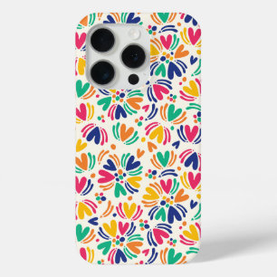 Kleurrijke Bloemen & Polka Dots iPhone 15 Pro Case