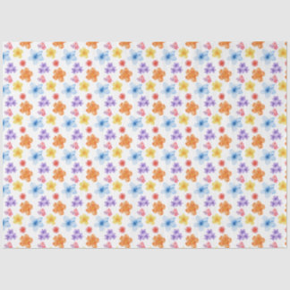 Kleurrijke Bloemen Print Tissue Papier