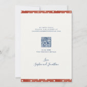 Kleurrijke Bloemen QR Code Wedding Save The Date (Achterkant)