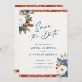 Kleurrijke Bloemen QR Code Wedding Save The Date (Voorkant / Achterkant)