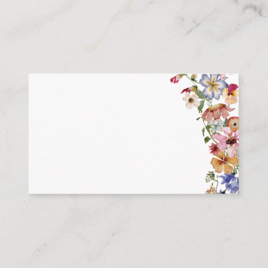 Kleurrijke Bloemen Registry Informatiekaartje (Achterkant)