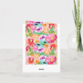 Kleurrijke Bloemen Rustieke Moderne Kraft Bedankt (Achterkant)