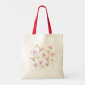 Kleurrijke bloemen schetst het Kleuren Canvas tass Tote Bag (Achterkant)