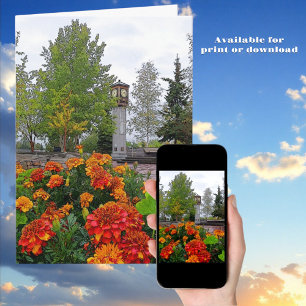 Kleurrijke Bloemen Schilderachtig Hoesje Foto Fair Kaart