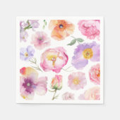 Kleurrijke bloemen servet (Voorkant)