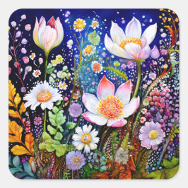Kleurrijke Bloemen Stickers
