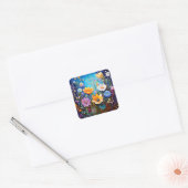 Kleurrijke Bloemen Stickers (Envelop)