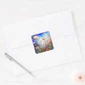 Kleurrijke Bloemen Stickers (Envelop)