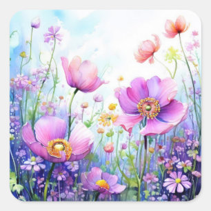 Kleurrijke Bloemen Stickers