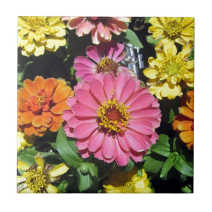 Kleurrijke Bloemen Tegeltje