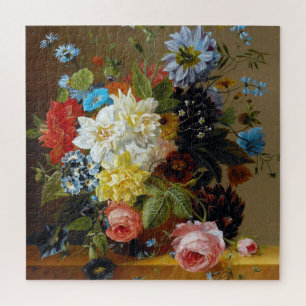Kleurrijke  bloemen Vase Art Painting Legpuzzel