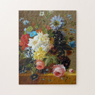 Kleurrijke  bloemen Vase Art Painting Legpuzzel