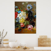Kleurrijke bloemen Vase Art Painting Poster (Keuken)