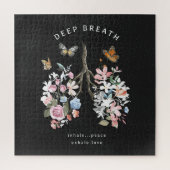 Kleurrijke bloemen, vlinders, longen illustratie. legpuzzel (Verticaal)