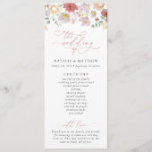 Kleurrijke bloemen, wilde bloemen, huwelijksprogra programma (Voorkant)