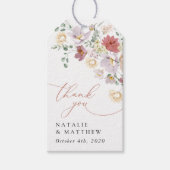 Kleurrijke bloemen, Wildflowers, Boho, Wedding Cadeaulabel (Voorkant)