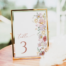 Kleurrijke bloemen, Wildflowers, Boho, Wedding Kaart