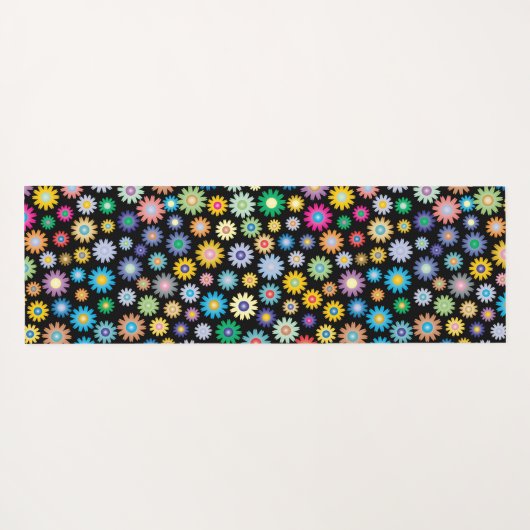 Kleurrijke bloemen Yoga Mat (Achterkant (horizontaal))