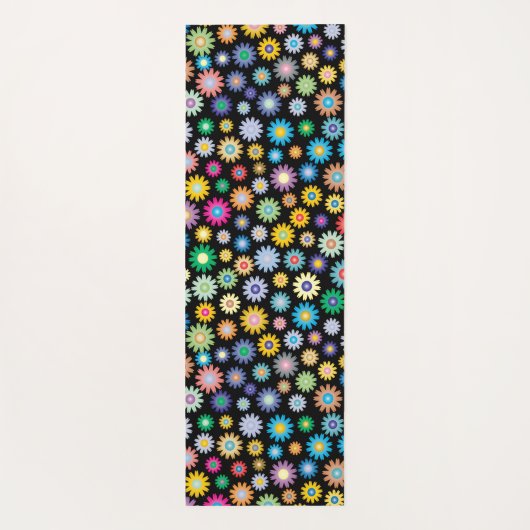 Kleurrijke bloemen Yoga Mat (Achterkant)