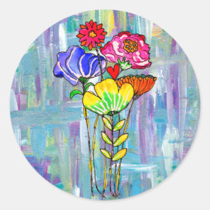 Kleurrijke bloemenboeket Stickers
