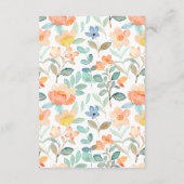 Kleurrijke bloemenbruiloft Details Behuizing Kaart (Achterkant)