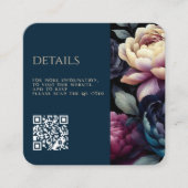 Kleurrijke Bloemencode QR-code Informatiekaartje (Voorkant)