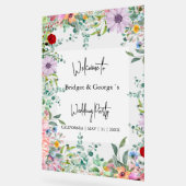 Kleurrijke bloemengroen Frosted bruiloft Welkom Acryl Bord (Hoek)
