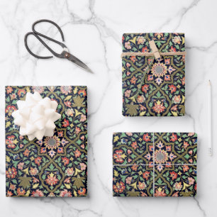 Kleurrijke bloemenindiaanse mandala patroon inpakpapier vel