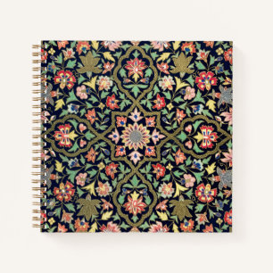 Kleurrijke  bloemenindiaanse mandala patroon notitieboek