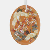 Kleurrijke bloemenkranen Sakura patroon Glas Ornament (Voorkant Rechts)