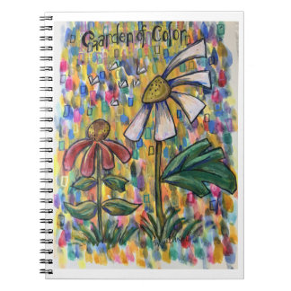 Kleurrijke bloemenkunst notitieboek 'Garden of Col