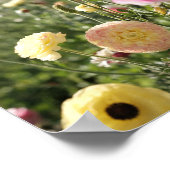 Kleurrijke bloemenprint, Poster papier (halfglans) (Hoek)