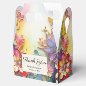 Kleurrijke bloemensieradendoos bedankdoosjes (Geopend)