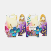 Kleurrijke bloemensieradendoos bedankdoosjes (Uitgevouwen)