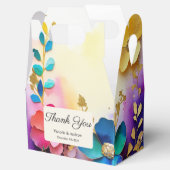 Kleurrijke bloemensieradendoos bedankdoosjes (Geopend)
