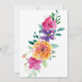 Kleurrijke Bloementuin 50e bruiloft Jubileum Kaart (Achterkant)