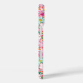 Kleurrijke bloementuin met monogram Case-Mate iPhone case (Achterkant / Rechts)