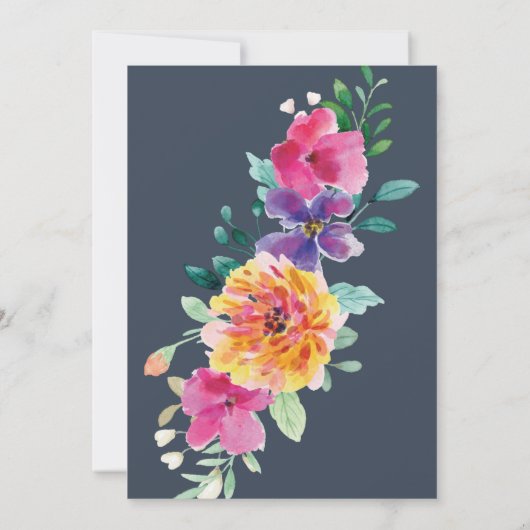 Kleurrijke Bloementuin Twintigste Verjaardag Kaart (Achterkant)