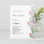 Kleurrijke Bloementuin Waterverf Handgeschilderd Programma (Staand voorkant)