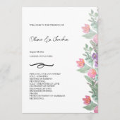 Kleurrijke Bloementuin Waterverf Handgeschilderd Programma (Voorkant)