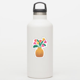 Kleurrijke Bloemenvaas Boeket Sticker
