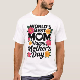 Kleurrijke bloemhoeklijst op zwarte achtergrond t-shirt