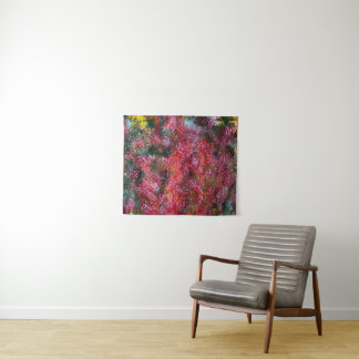 Kleurrijke Bloemige Abstracte Schildering Tapijt Wandkleed
